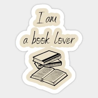 I am a book lover Sticker